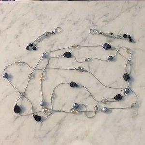 Long necklace and matching earring set.